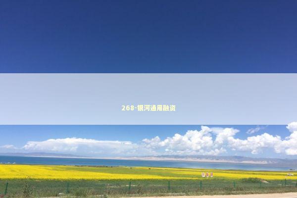 268-银河通用融资 新闻