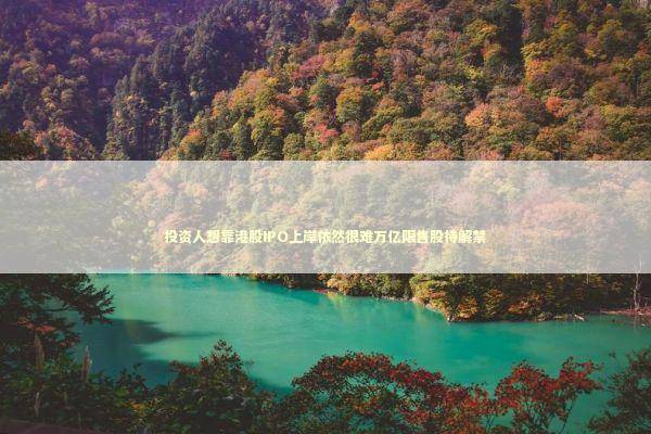 投资人想靠港股IPO上岸依然很难万亿限售股待解禁 新闻