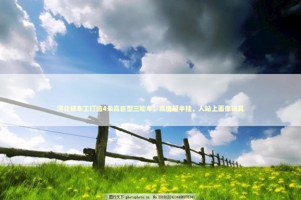 河北修车工打造4米高巨型三轮车：高度超半挂，人站上面像玩具 新闻