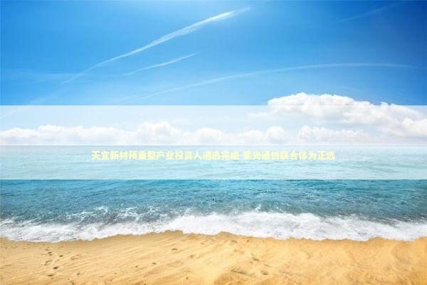 天宜新材预重整产业投资人遴选完成 紫光通信联合体为正选 新闻