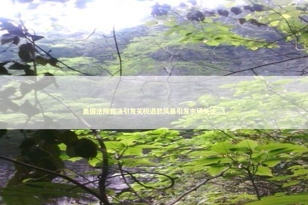 美国法院裁决引发关税退款风暴引发市场关注_3 新闻