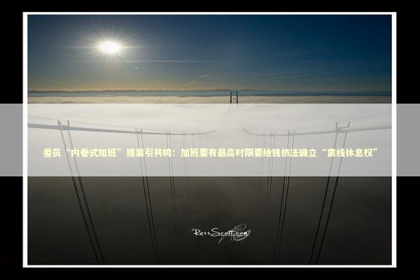 委员“内卷式加班”提案引共鸣：加班要有最高时限要给钱依法确立“离线休息权” 新闻