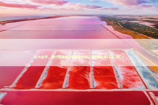 火力全开，谢什科连续3场英超进球，近8场比赛打进7球_1 新闻